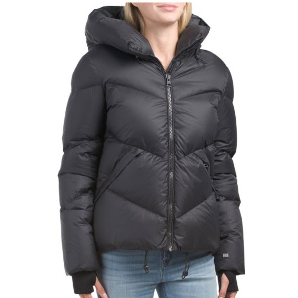 Soia & Kyo Dayana Chevron Water Repellent Down Recycled Puffer Jacket